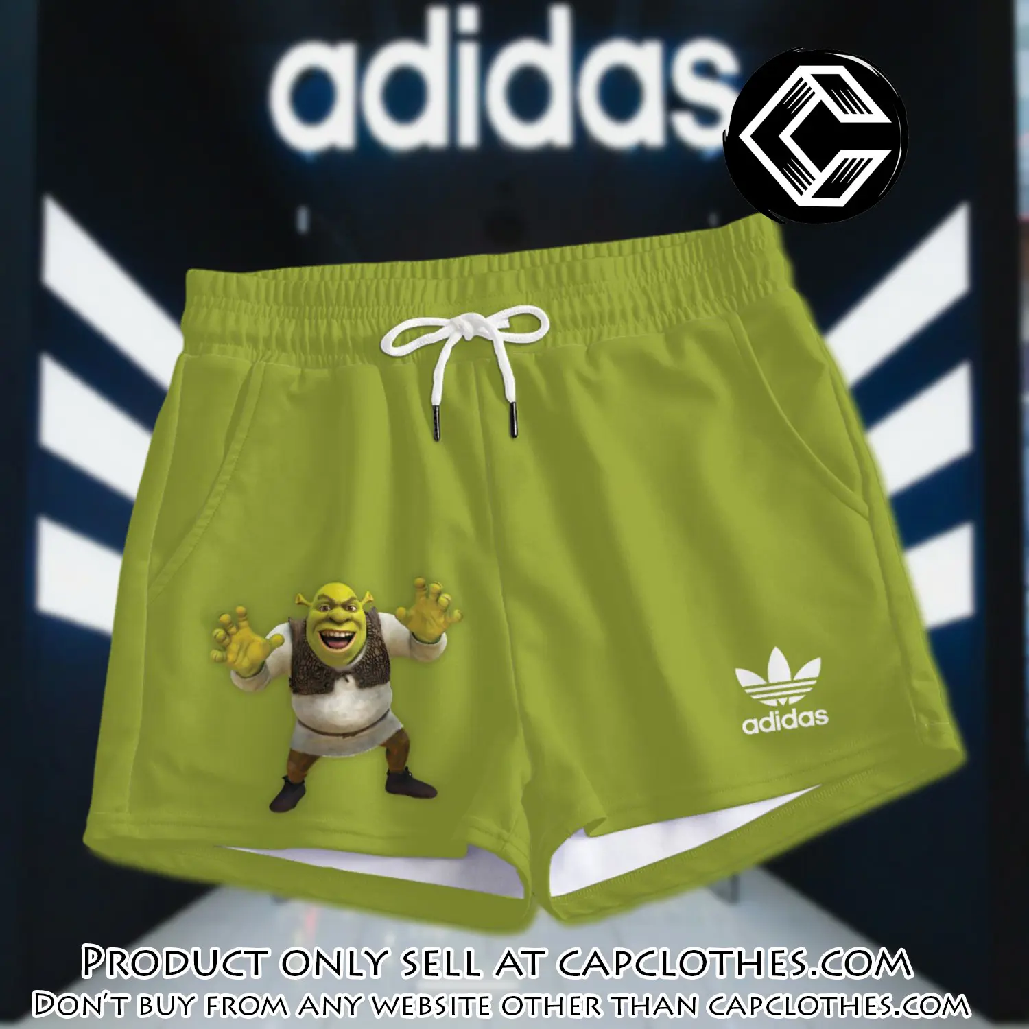 Premium shrek in adidas women shorts lady beach shorts wms1085 cc1934740